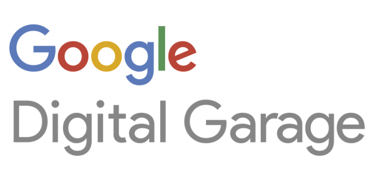Google Digital Garage logo, with "Google" in its signature colors above the words "Digital Garage" in gray, offers a resettlement path for veterans by enhancing digital skills to transition from military to civilian careers.