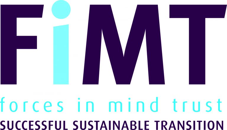 The Forces in Mind Trust logo features a prominent "FiMT" text, accompanied by the tagline "Successful Sustainable Transition," symbolizing a veteran's smooth, pathfinder journey to civilian life.