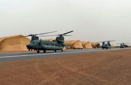 RAF Helicopters On Mission In Mali