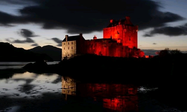 Scotland Lights Up Red For Poppy Appeal