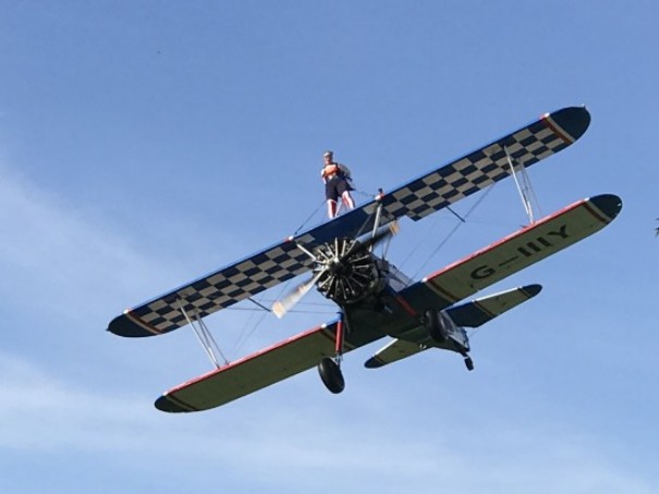 Strapped To A Biplane…For Charity