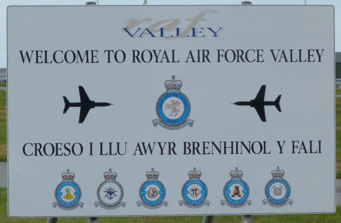 A sign reading 