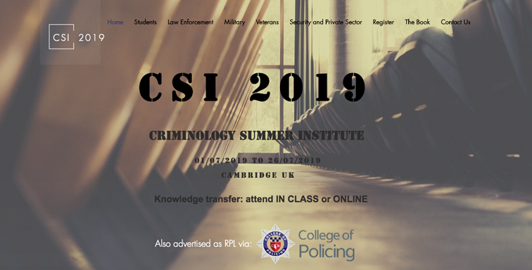 Criminology Summer Institute Openings Available For July 2019