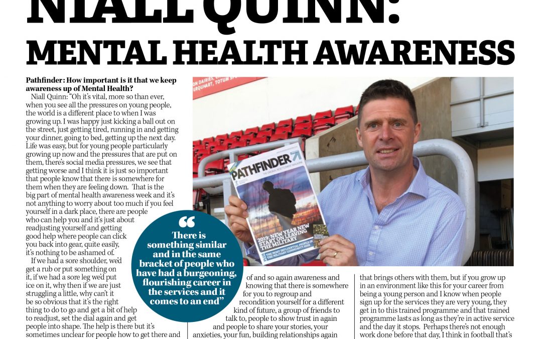 Former Footballer Niall Quinn Backs Mental Health Awareness For Veterans And Athletes