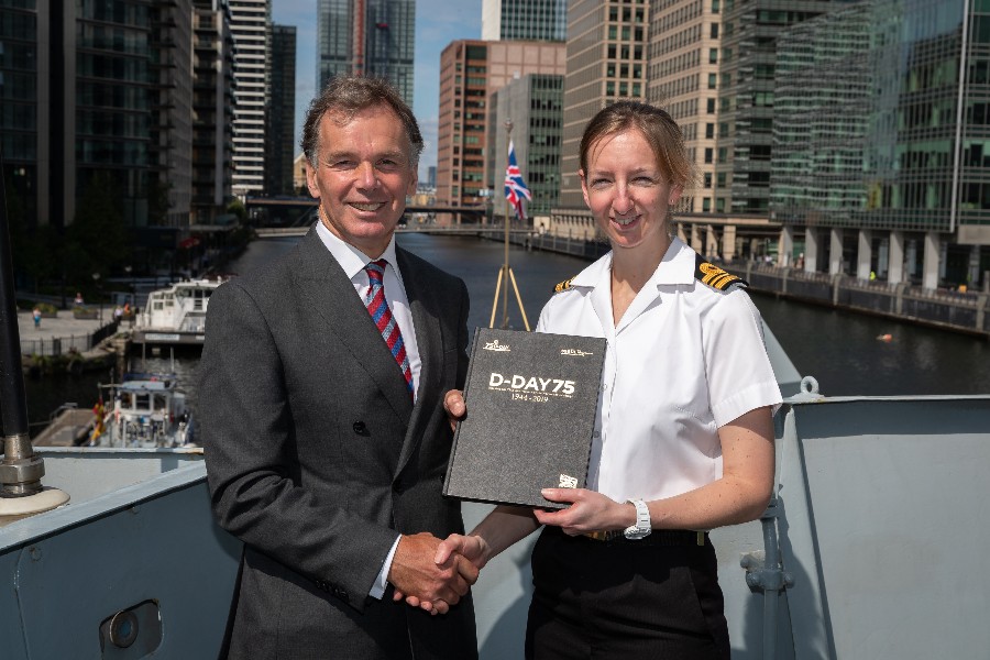 SSAFA Presents HMS Westminster With Commemorative D-Day Book