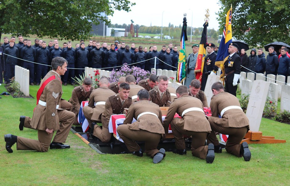 Burial Service Held On The Western Front