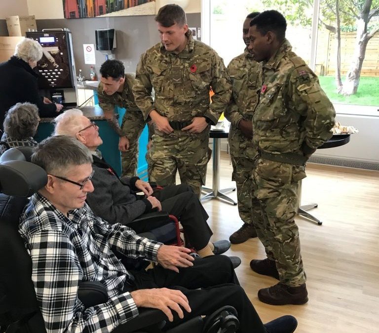 Serving Soldiers Visit Veterans