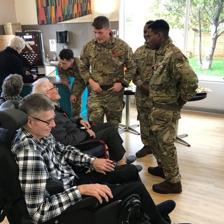 Serving Soldiers Visit Veterans