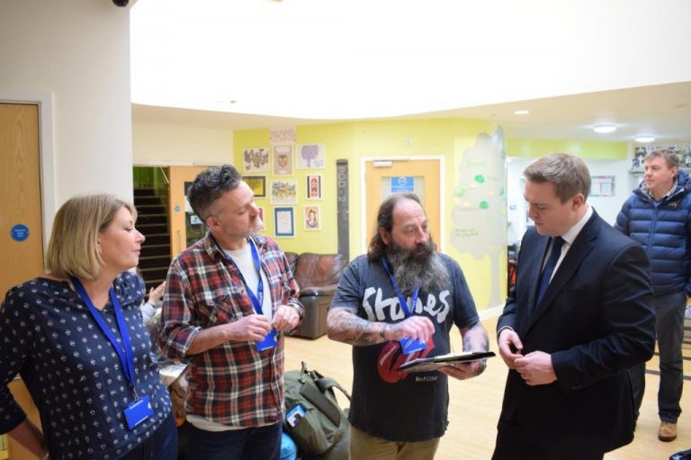 Welfare Minister Visits Homeless Veterans Project