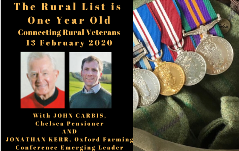 Celebrate the one-year anniversary of "The Rural List" event, connecting rural veterans. Join John Carbis and Jonathan Kerr in honoring their service with inspired conversations and iconic imagery of military medals.