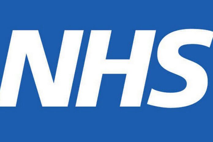 NHS logo with bold white letters on a blue background, reminiscent of the strong insignia seen in Military and Royal Navy uniforms.