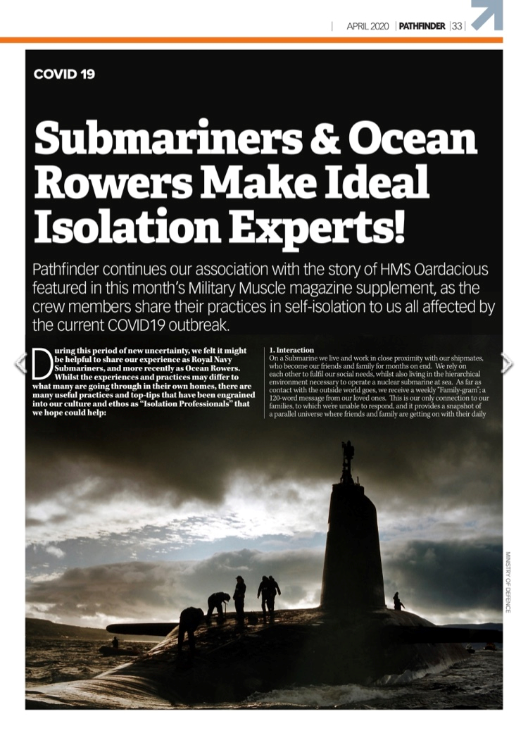 Submariners & Ocean Rowers Make Ideal Isolation Experts!