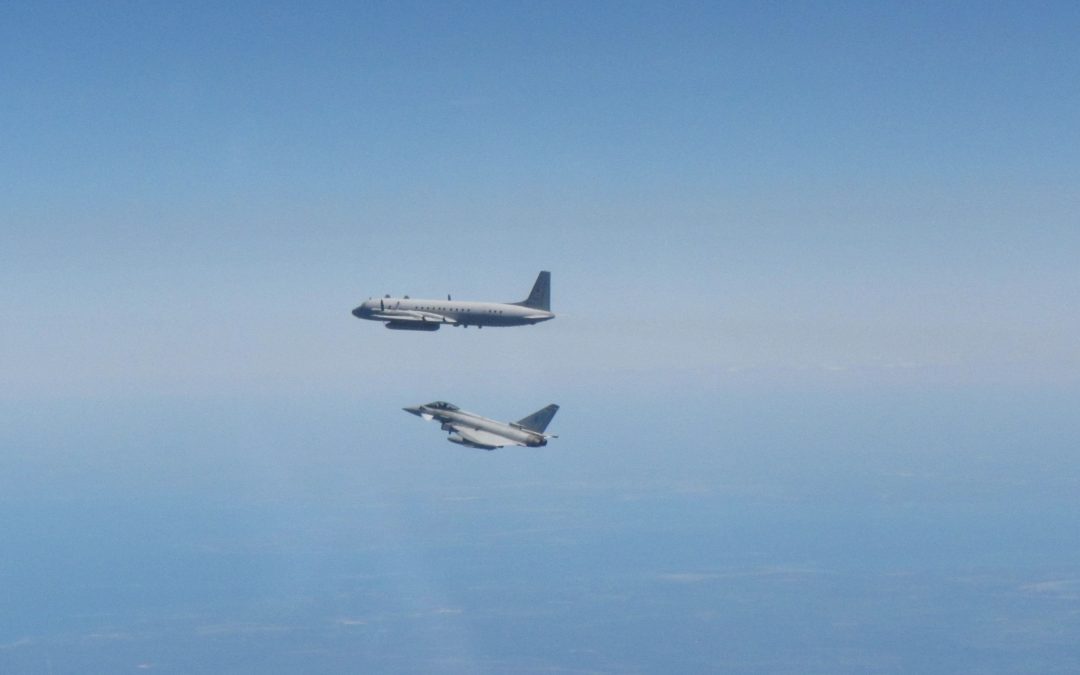 RAF Typhoons Scrambled In Lithunaia To Intercept A Russian Intelligence Gathering Aircraft