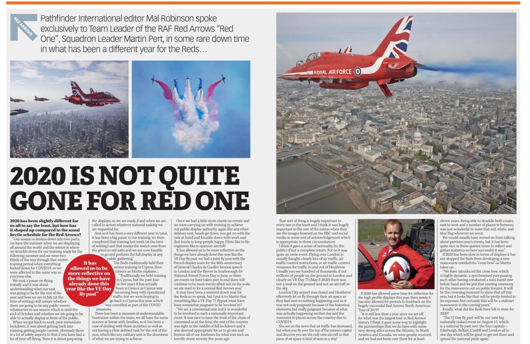 Red Arrows Pathfinder Exclusive Interview: 2020 Is Not Quite Gone For Red One
