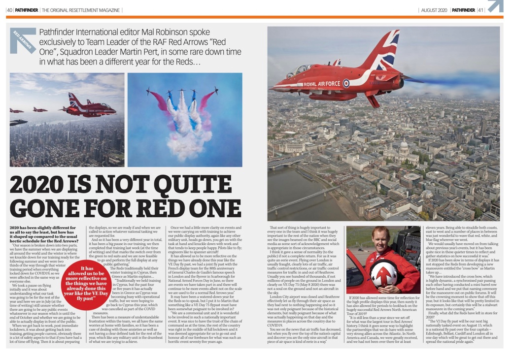 Red Arrows Pathfinder Exclusive Interview: 2020 Is Not Quite Gone For Red One
