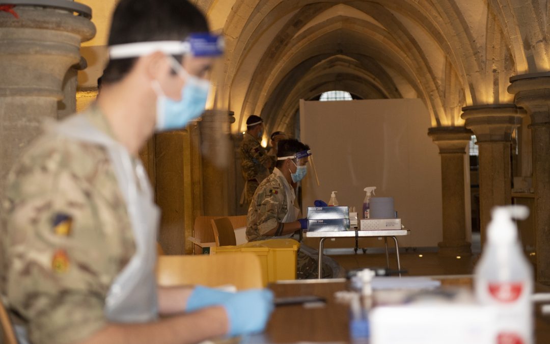 Sappers Provide COVID Testing At Rochester Cathedral