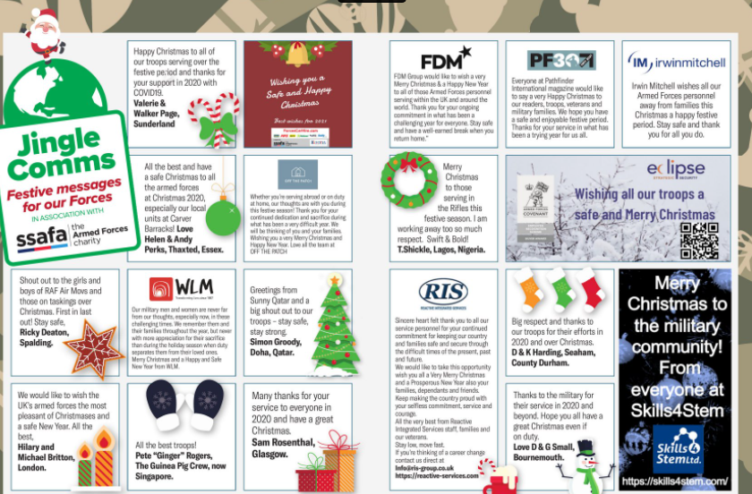 Jingle Comms 2020 – Messages Of Support For Our Troops