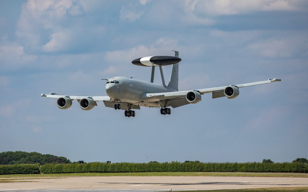 RAF E-3D Sentry Aircraft Returns To The UK From Last Operational Mission