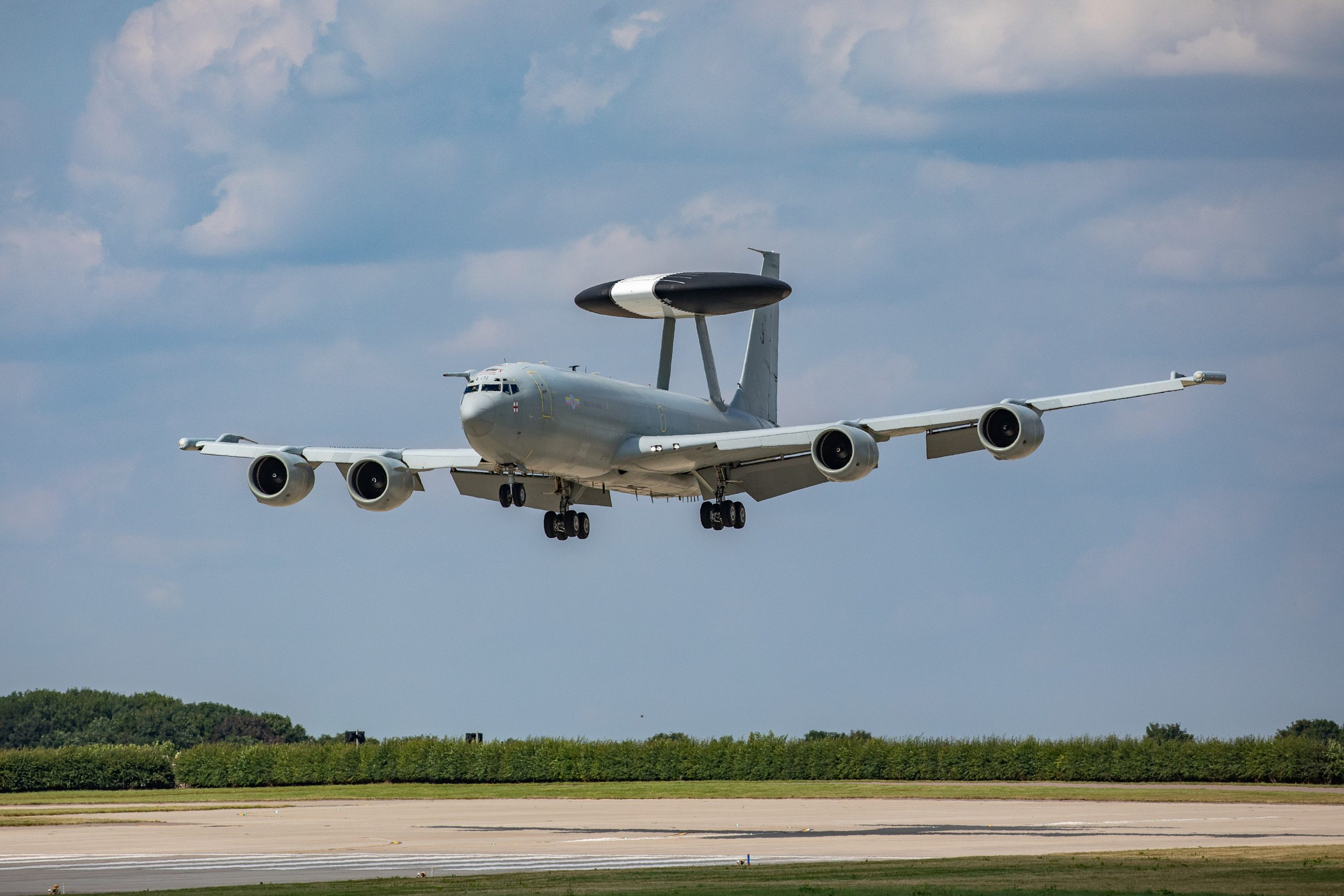 RAF E-3D Sentry Aircraft Returns To The UK From Last Operational Mission