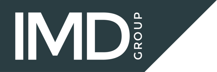 IMD Group logo with large white letters 