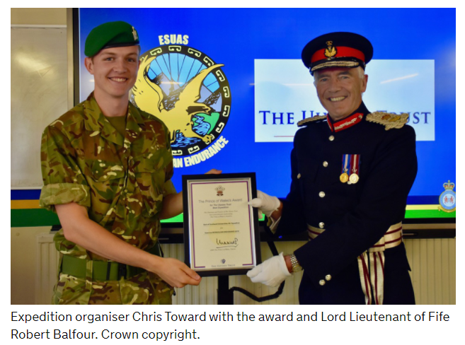 Prince Of Wales’ Award For  East Of Scotland Universities Air Squadron (ESUAS)