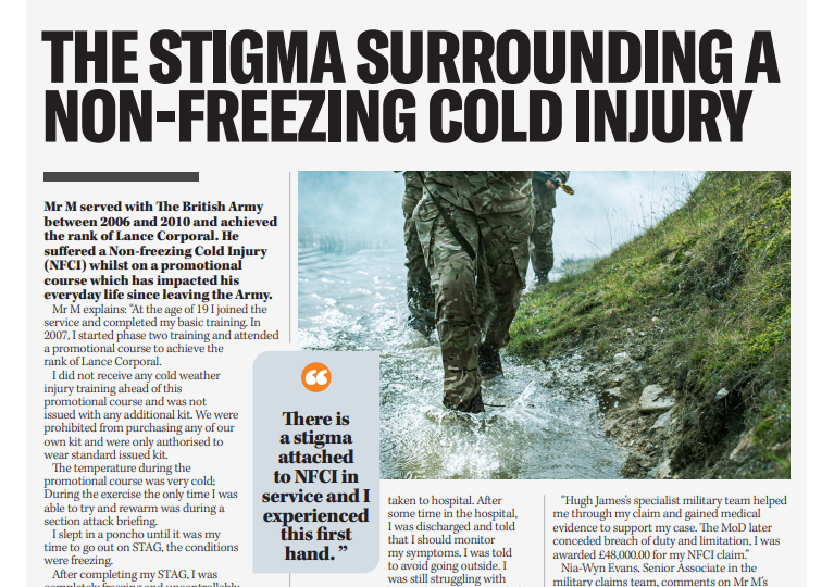 Hugh James: The Stigma Surrounding A Non-Freezing Cold Injury