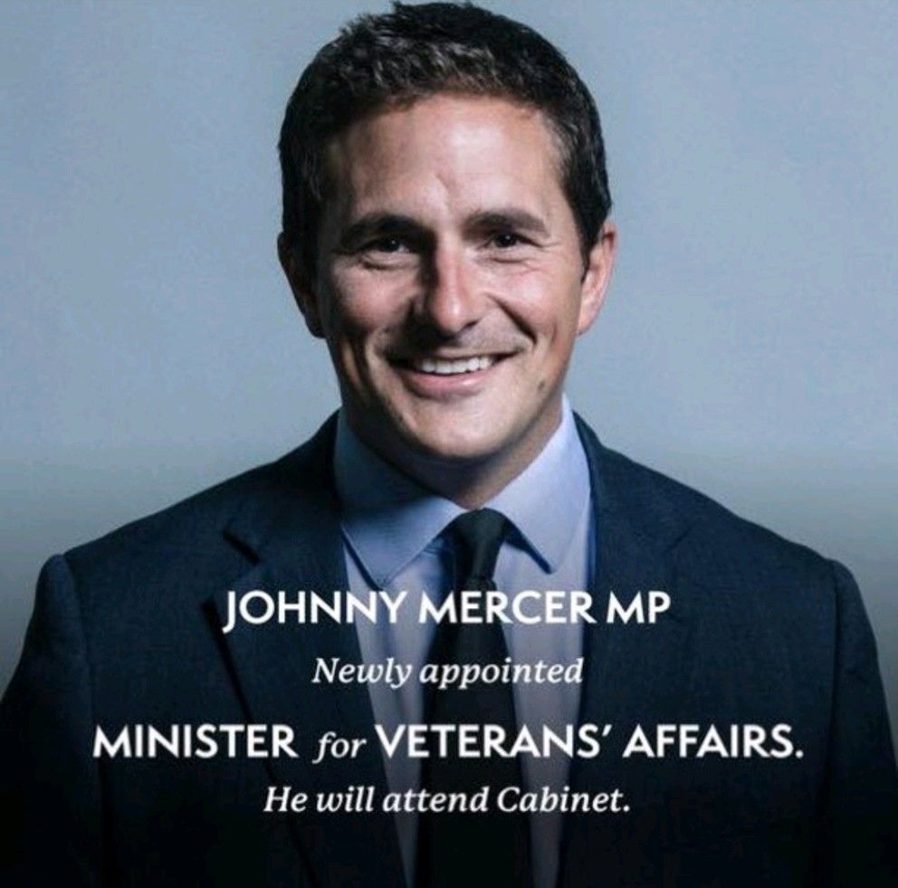 Johnny Mercer Becomes Minister for Veterans’ Affairs