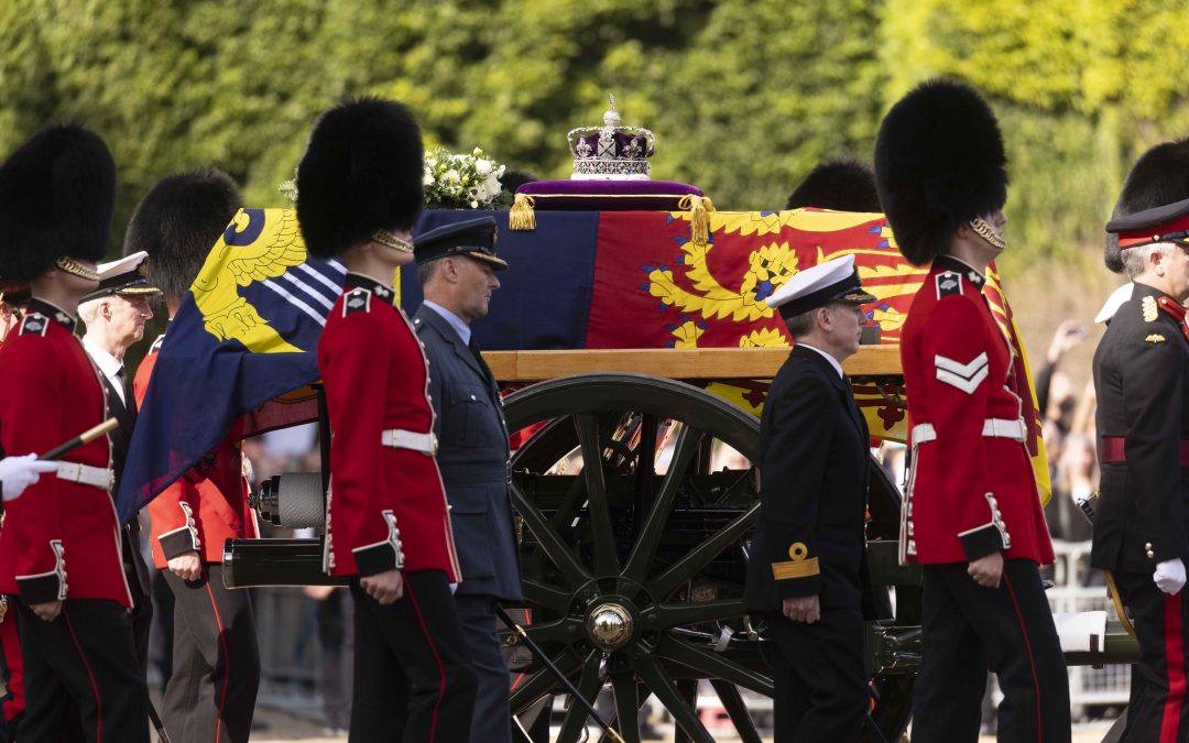 UK Armed Forces Convey The Queen’s Coffin To Westminster Hall For Lying-In-State