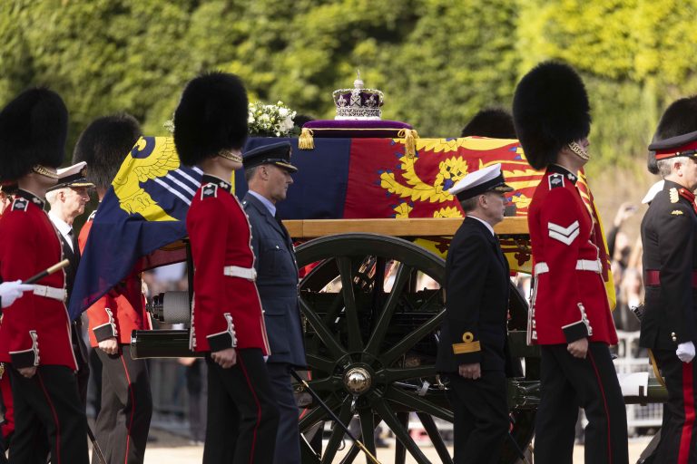 UK Armed Forces Convey The Queen’s Coffin To Westminster Hall For Lying-In-State