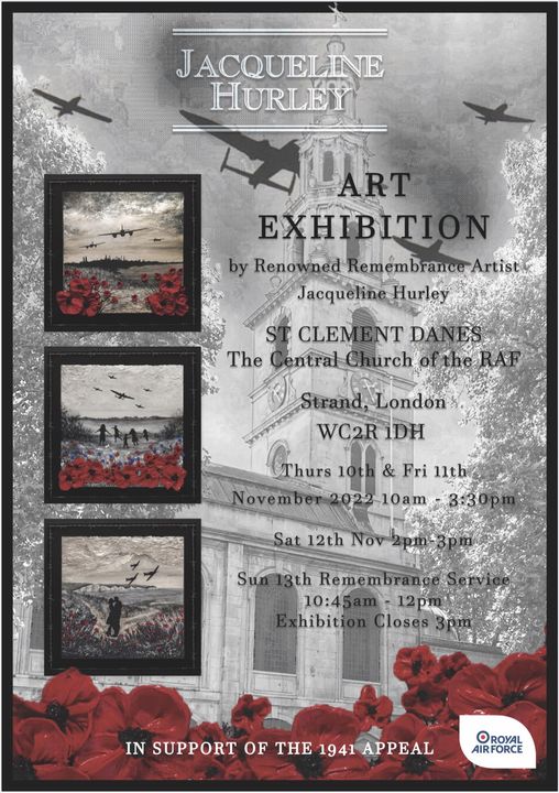 The Jacqueline Hurley Art Exhibition On Display At St. Clement Danes Church For Remembrance