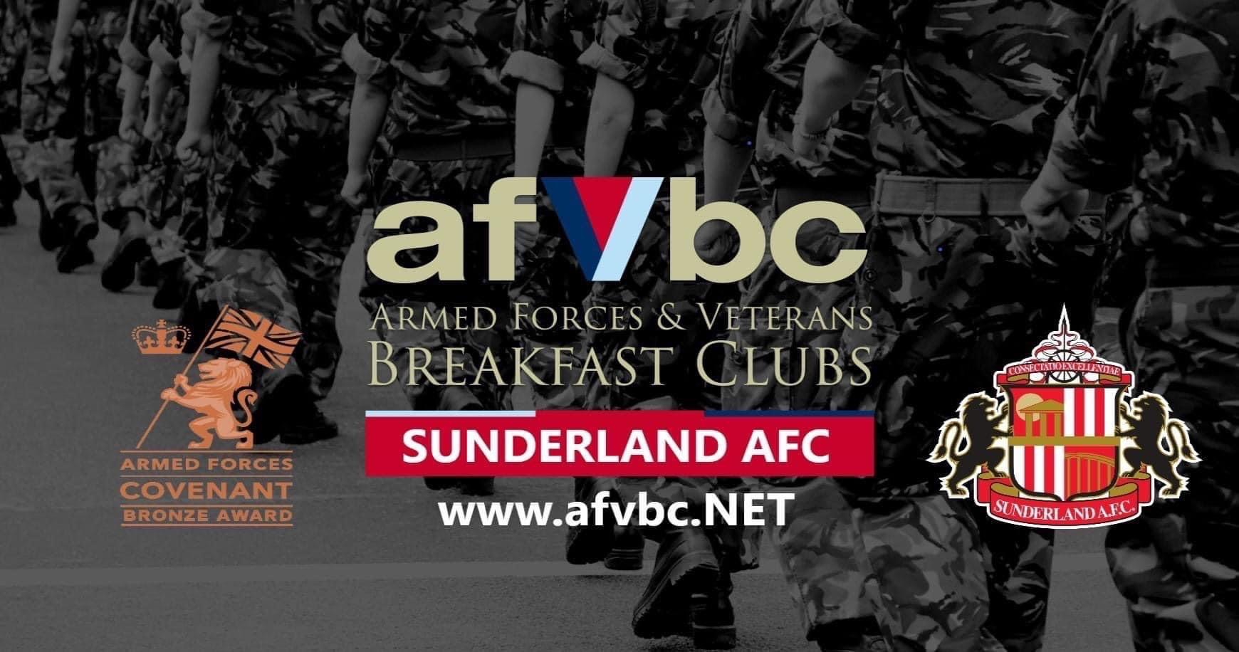 Sunderland AFC Mark One-Year Anniversary Of Launch Of First Football Armed Forces Veterans Breakfast Club With Remembrance Theme