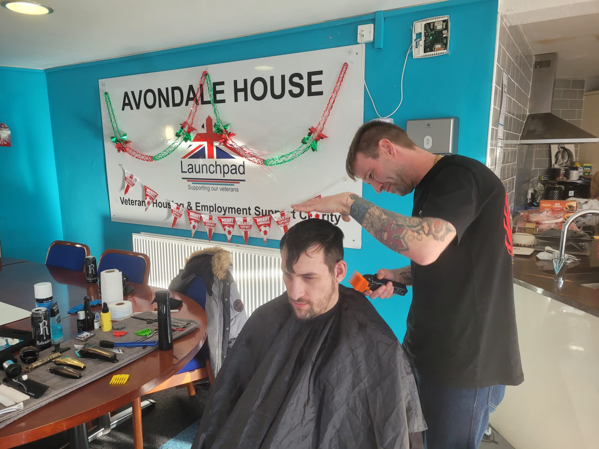 Local Barber Provides Free Haircuts For Launchpad’s Veterans
