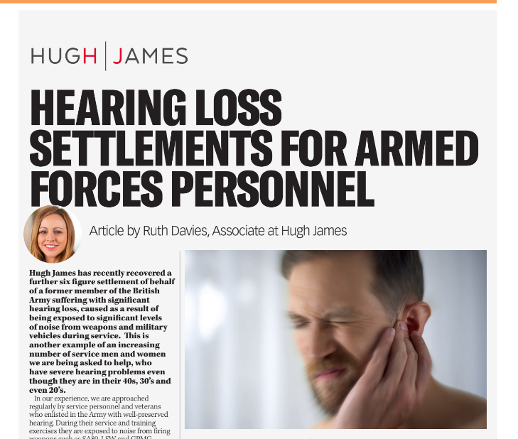 Hugh James: Hearing Loss  Settlements For Armed  Forces Personnel