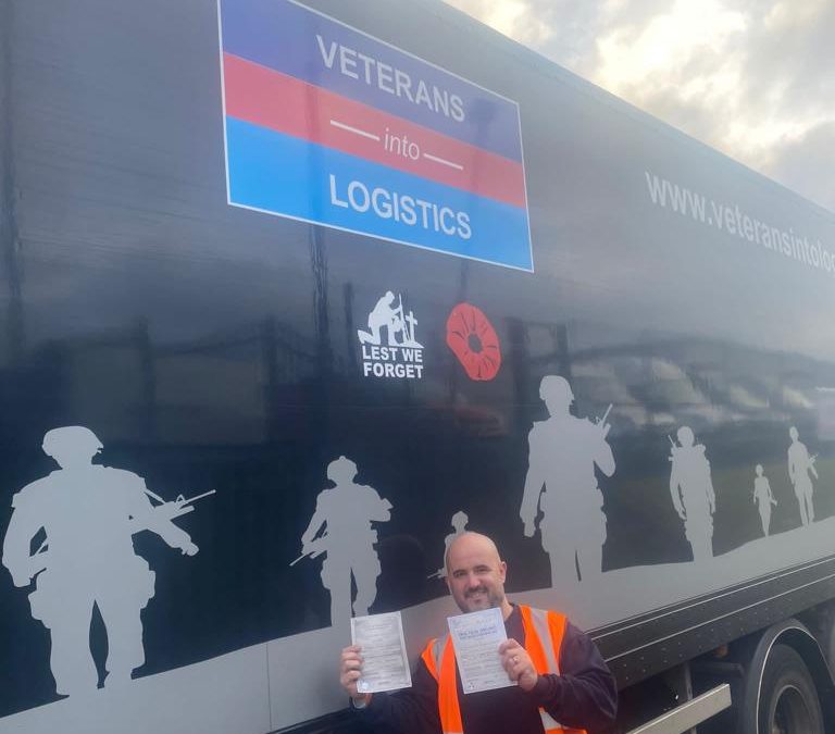 First Of Ten Veterans Start Work As HGV Driver After Asda’s Investment Into Greater Manchester Veterans’ Charity