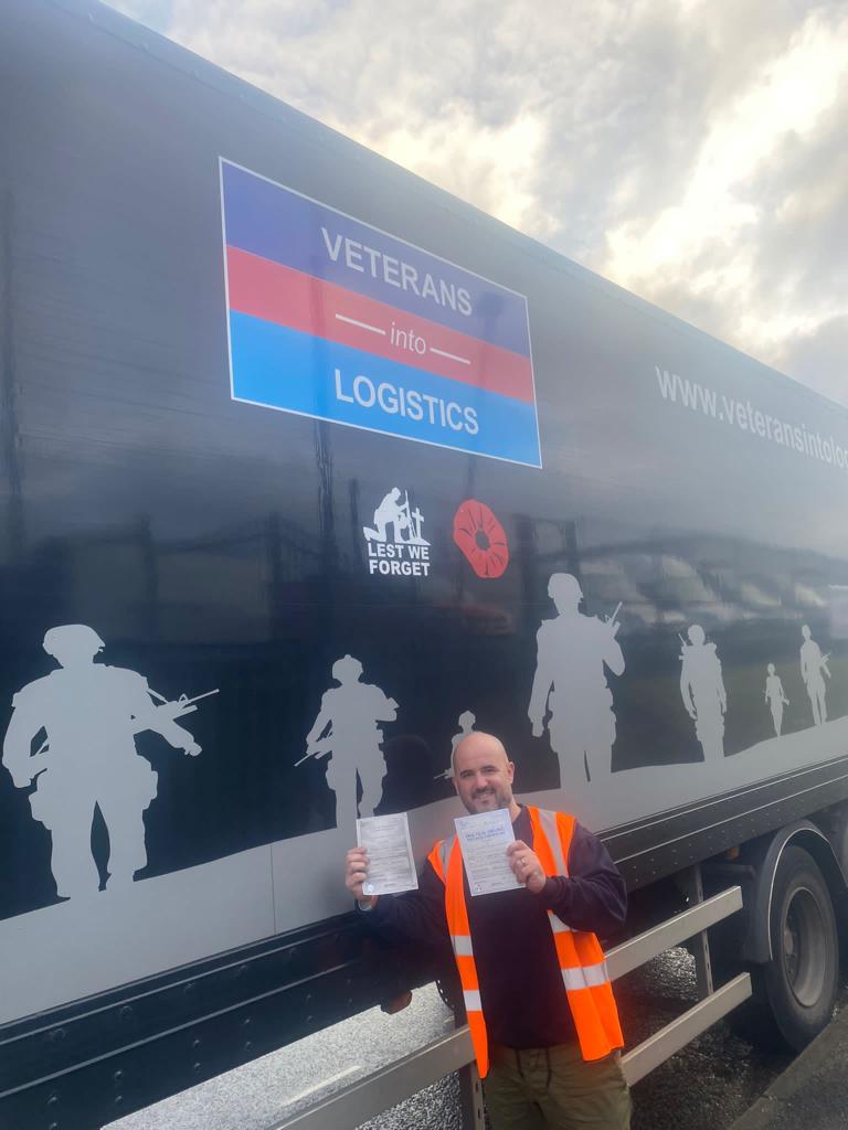 First Of Ten Veterans Start Work As HGV Driver After Asda’s Investment Into Greater Manchester Veterans’ Charity