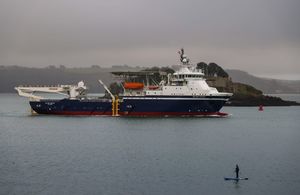 Mine-Hunting ‘Mother Ship’ Arrives In Plymouth