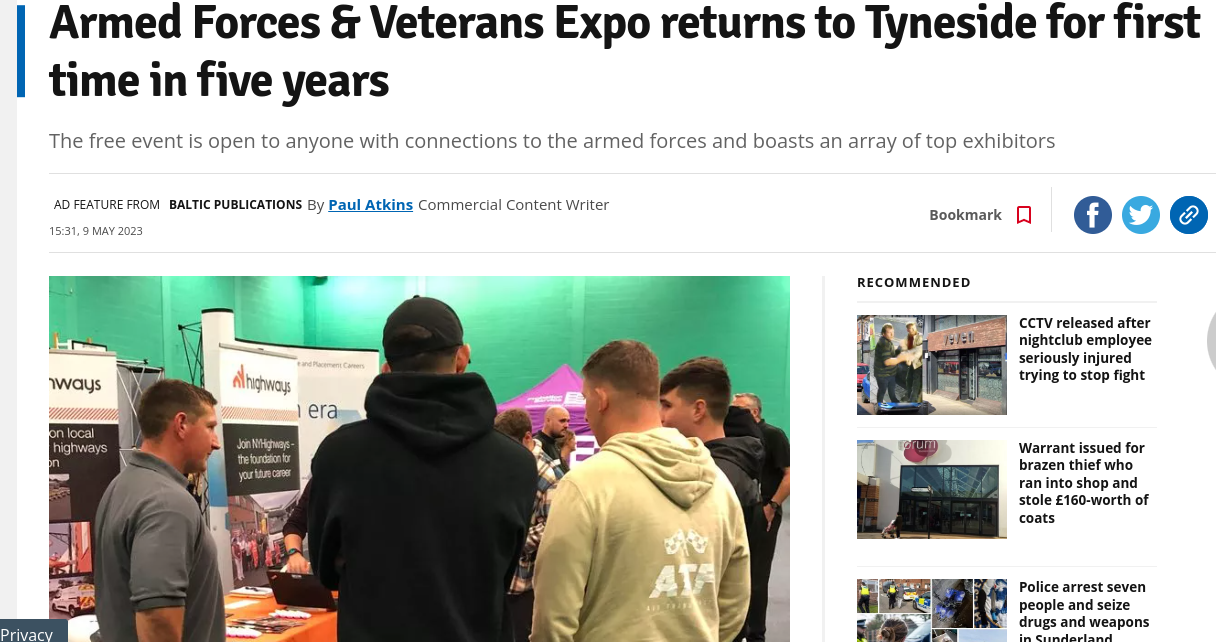 Armed Forces Expo Newcastle – One Day To Go!