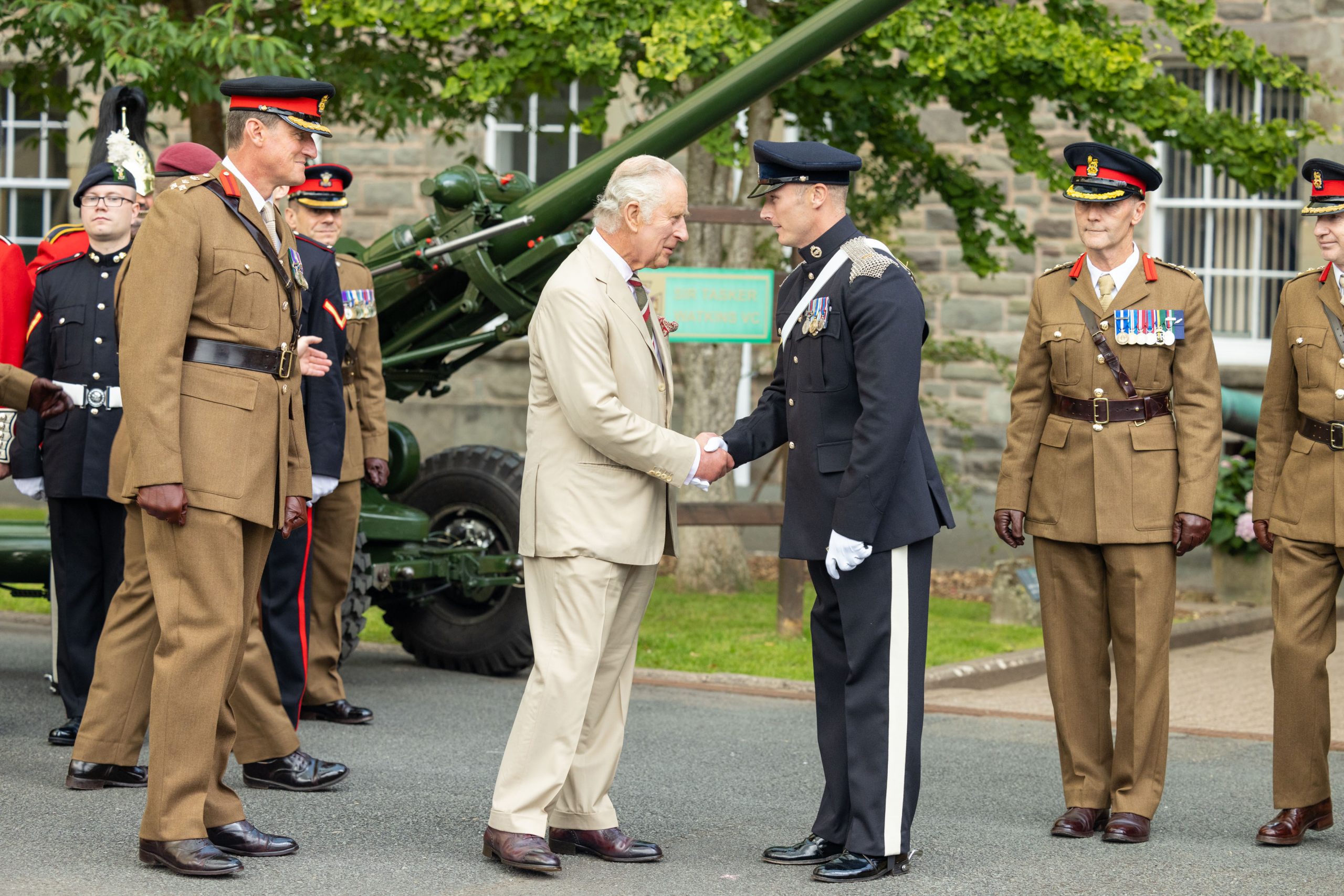 Head Of The Army In Wales Welcomes King Charles III To Brecon Barracks