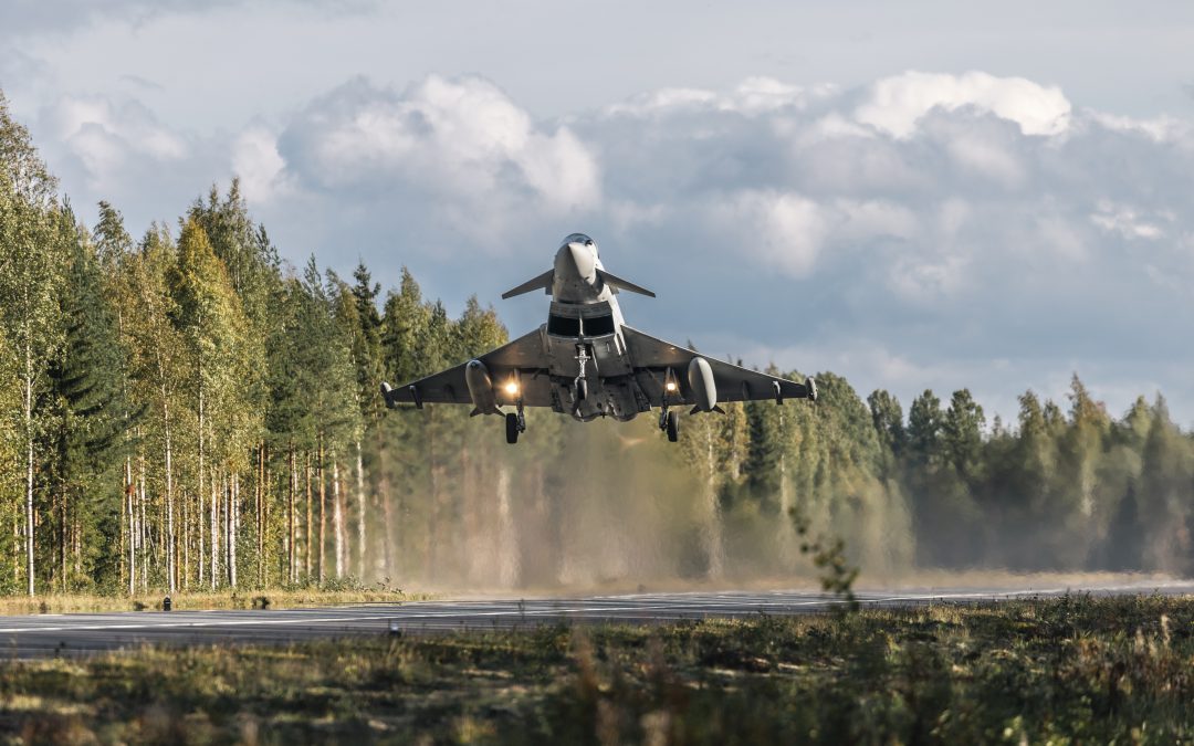 UK Typhoons Land And Take Off From A Road For The First Time