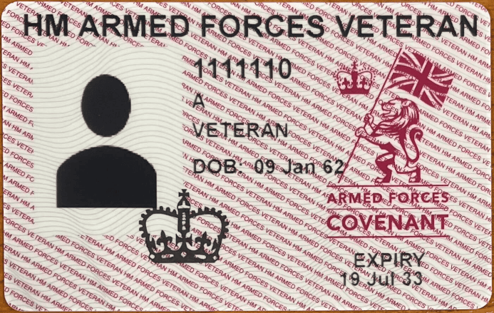 HM Armed Forces Veteran Card