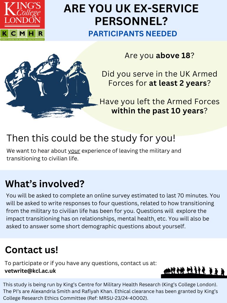 Research Into Leaving The Military – Participants Needed