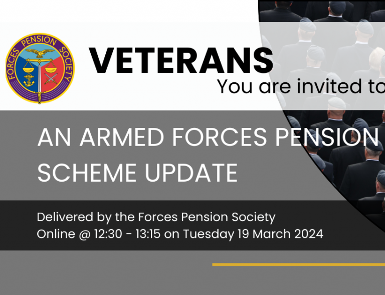 Veterans’ Pensions Update From The Forces Pension Society