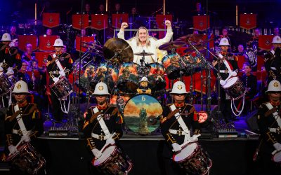 Heavy Metal Legend On Stage With Royal Marines Band
