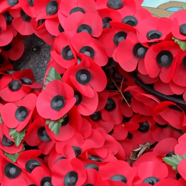 Poppy Wreaths on Remembrance Sunday