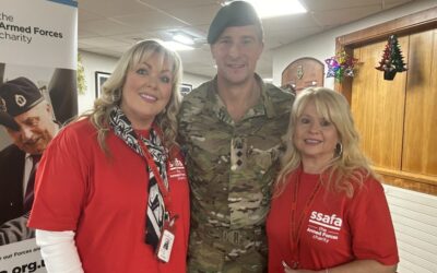 Bear Grylls visits serving personnel and volunteers in Scotland