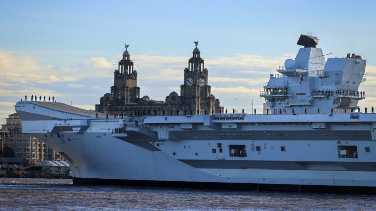 Defence Minister praises crew on visit to HMS Prince Of Wales in Liverpool