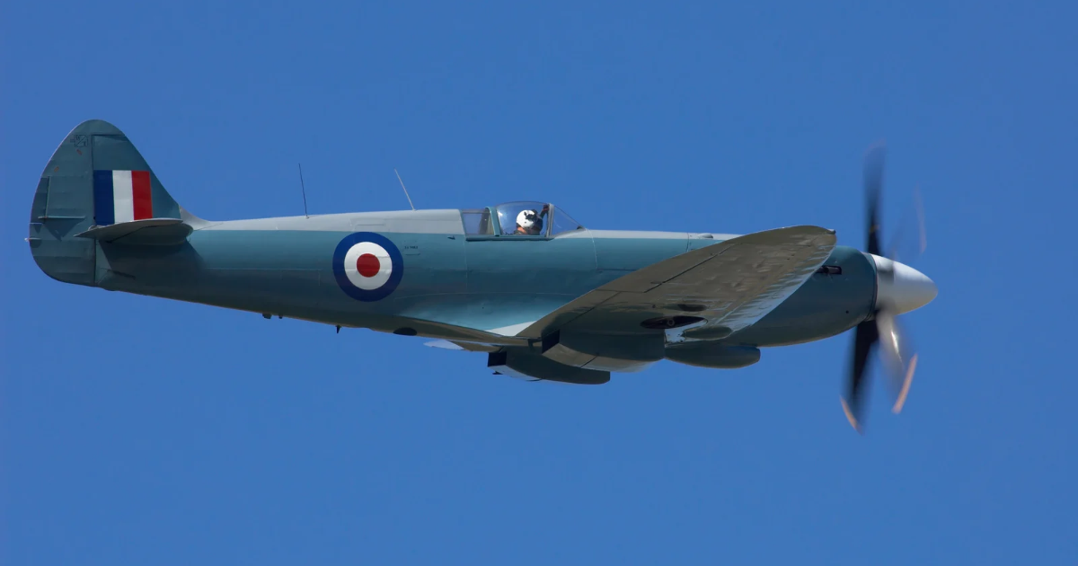 Spitfire in Central London to mark upcoming 80th anniversary of VE Day