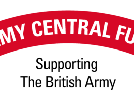 A red curved banner with white text that reads "ARMY CENTRAL FUND" on a transparent background.
