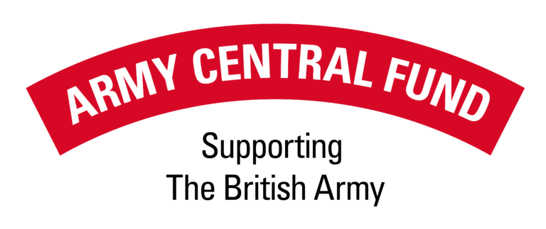 A red curved banner with white text that reads "ARMY CENTRAL FUND" on a transparent background.