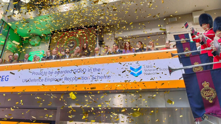 London Stock Exchange Group celebrates their Gold Defence Employer Recognition Scheme Award